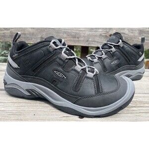 Nice! KEEN Circadia Men's 12 Waterproof Hiking Shoes Black/Steel Grey 1026775